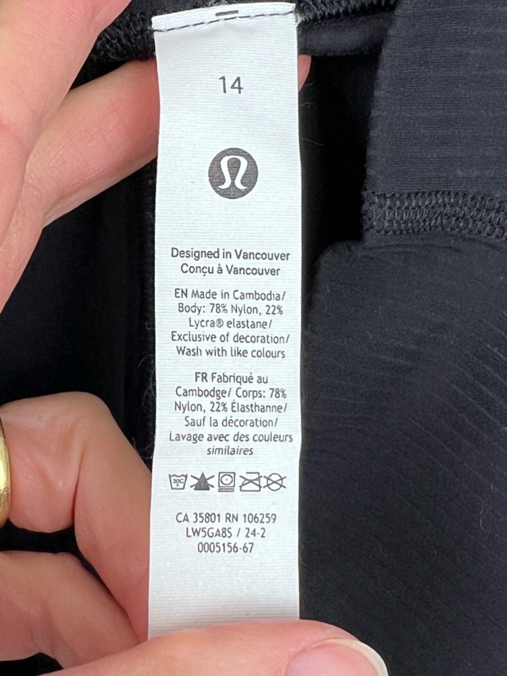 Lululemon Align Ribbed Mini-Flared Pant Black Sz 14 Yoga Travel Casual - Picture 5 of 13